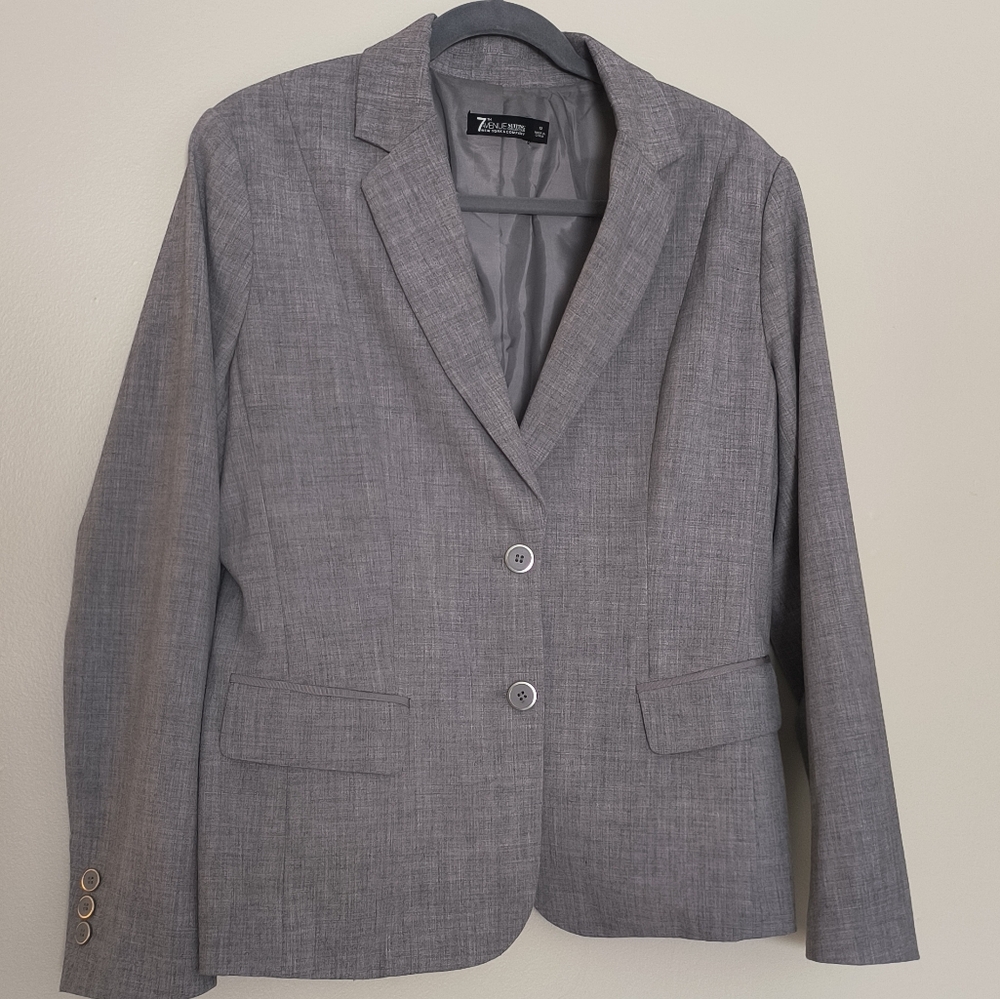 H&M Gray Sport Coat with Modern Fit and Notched Lapel